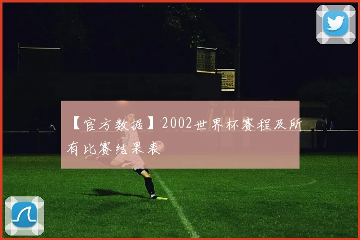 【官方数据】2002世界杯赛程及所有比赛结果表